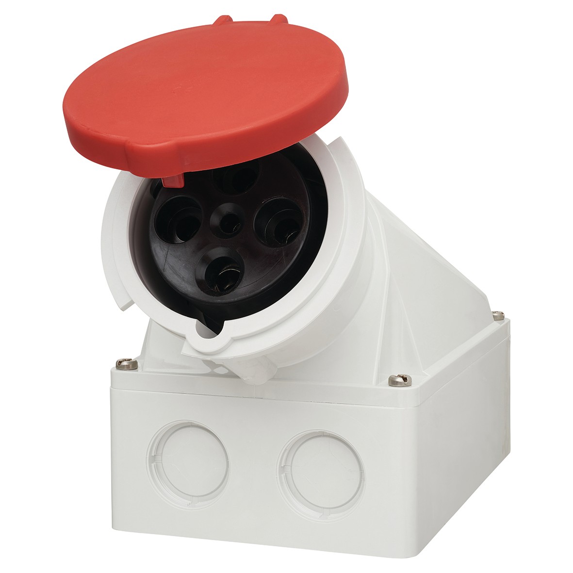 63A 3 Pin & Earth Surface Socket - Red 933162