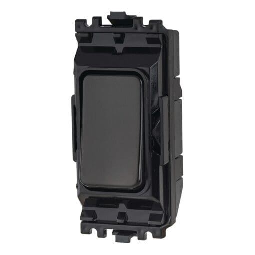 MK 20A 1 Way Double Pole Grid Switch - Black 937068
