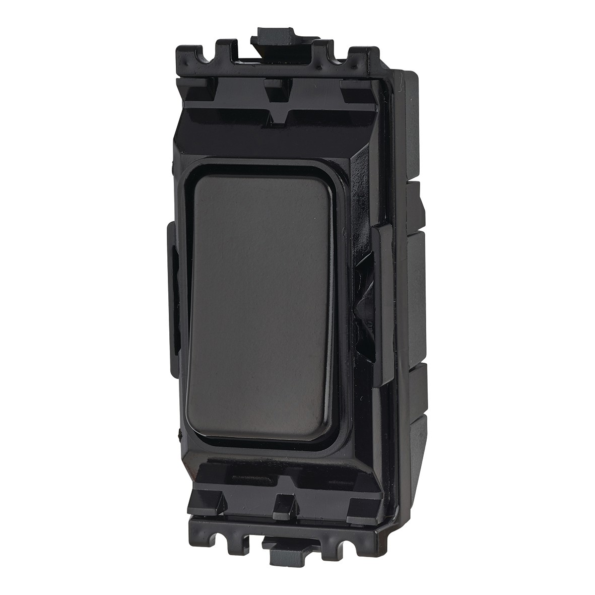 MK 20A 1 Way Double Pole Grid Switch - Black 937068