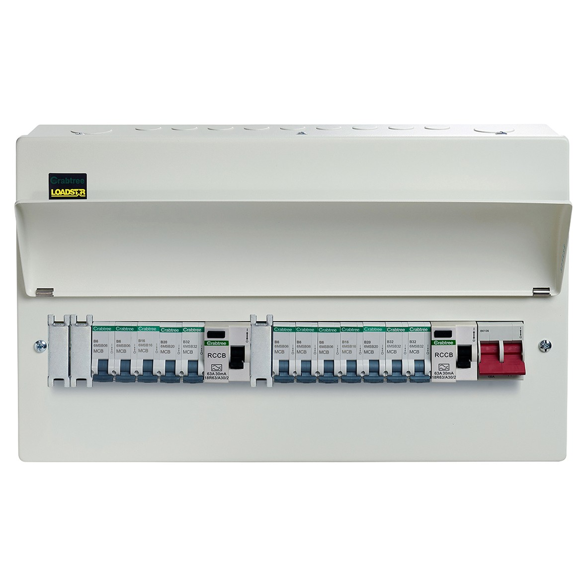 Crabtree Loadstar 15 Way 100A High Integrity Dual RCD Consumer Unit wit 937470