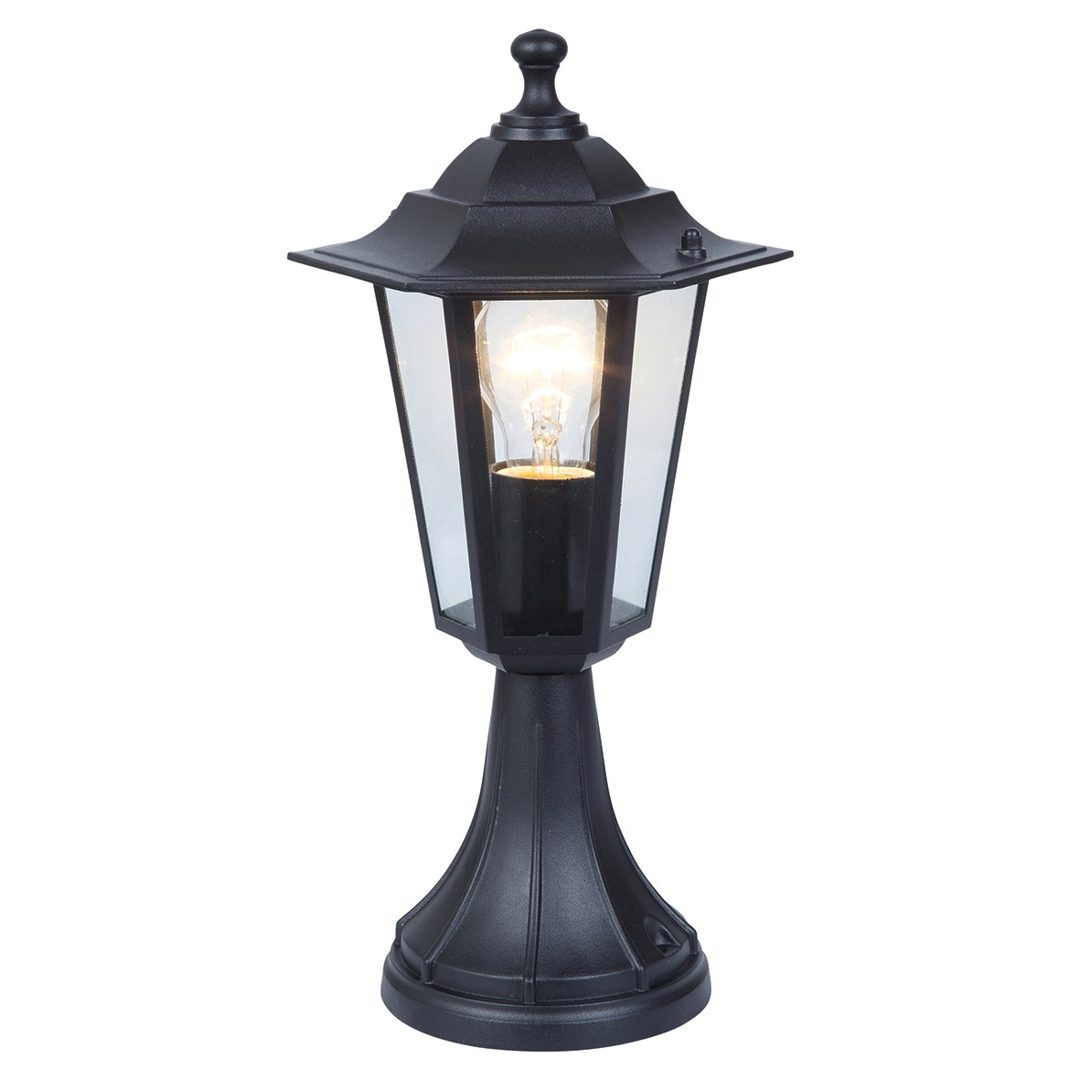 Lutec Corniche Standing Light IP44 E27 - Black 937641