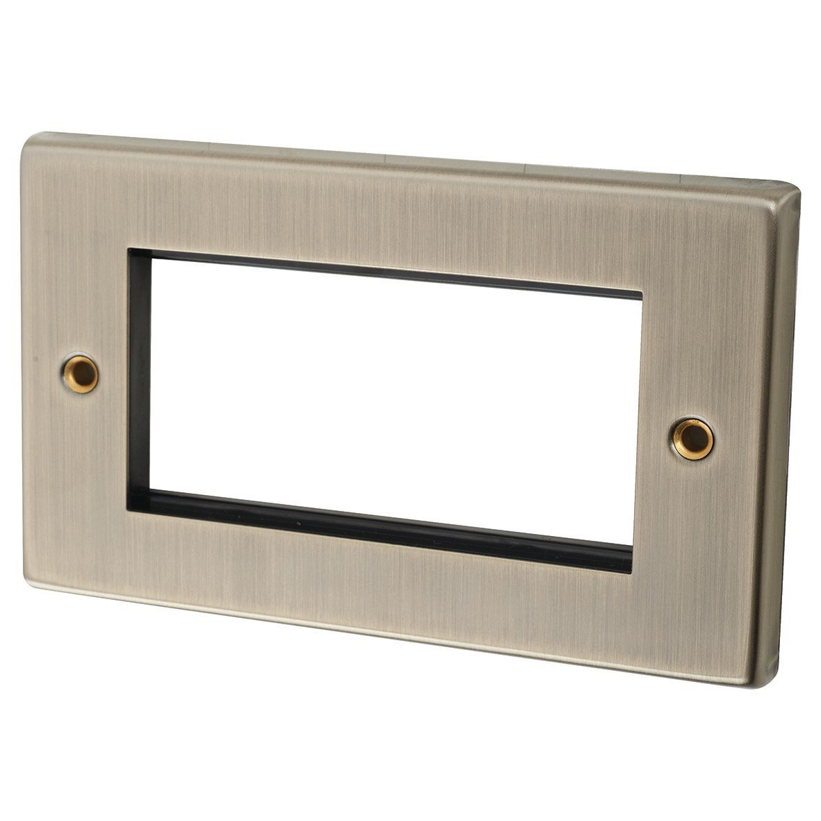 Knightsbridge 4 Gang Modular Faceplate - Antique Brass 940255