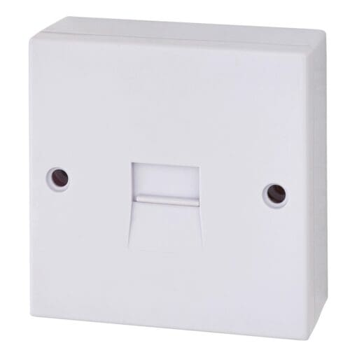 1 Gang Surface Mounted Telephone Socket Slave IDC Type - White 940624