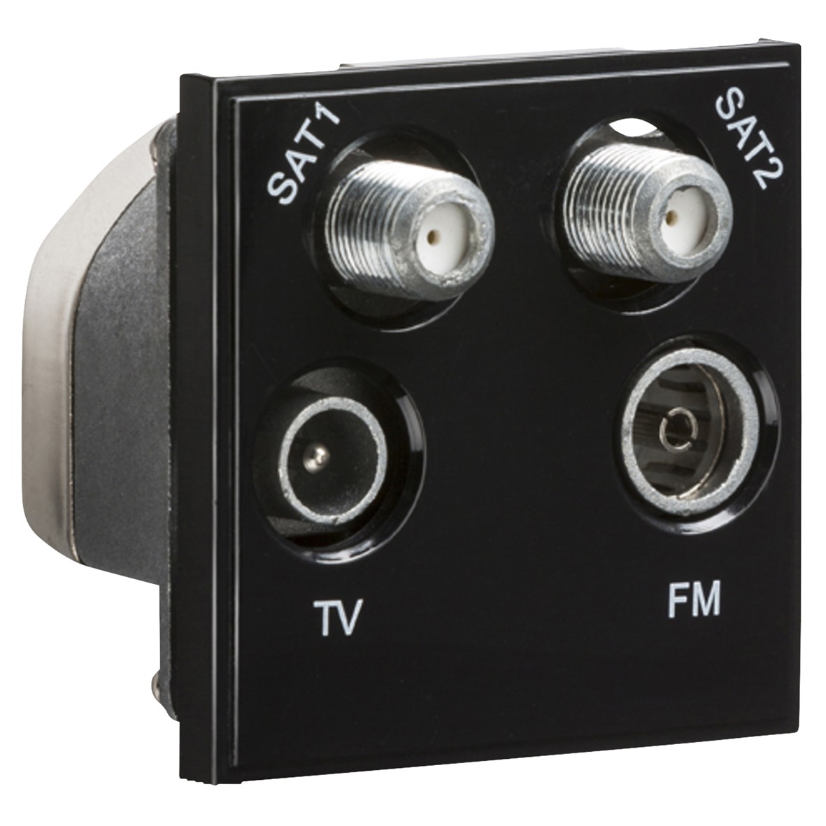 Knightsbridge 1 Gang TV + 2x F-Type Satellite + FM/DAB Quadplexer Euro 941277