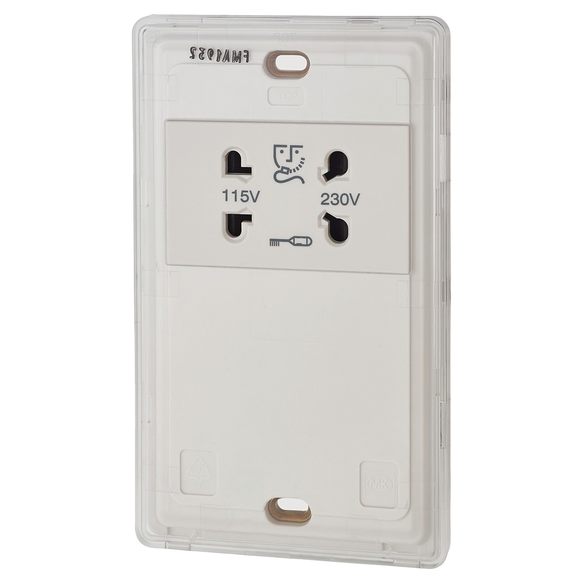 MK 115/230V Shaver Outlet - White 943662