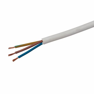 M 3183TQ HOFR Heat Resistant Cable - 3 Core - 1.5mm - White 946366