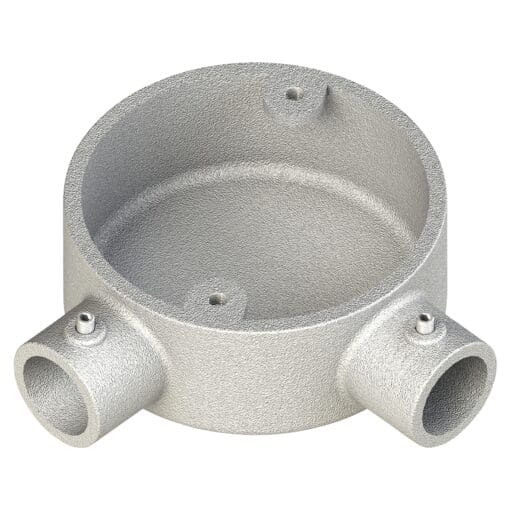 Metpro Conlok Steel Conduit 2 Way Angle Terminal Box - 20mm - Galvanise 948524