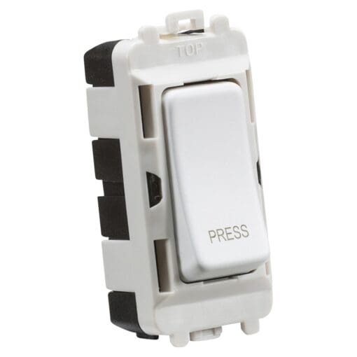 Knightsbridge 20AX 2 Way Single Pole Printed Grid Switch - Press - Matt 949246