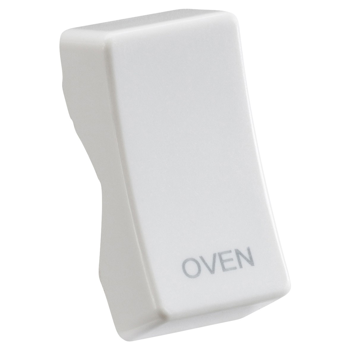 Knightsbridge Printed Curved Edge Grid Switch Rocker - Oven - White 952602