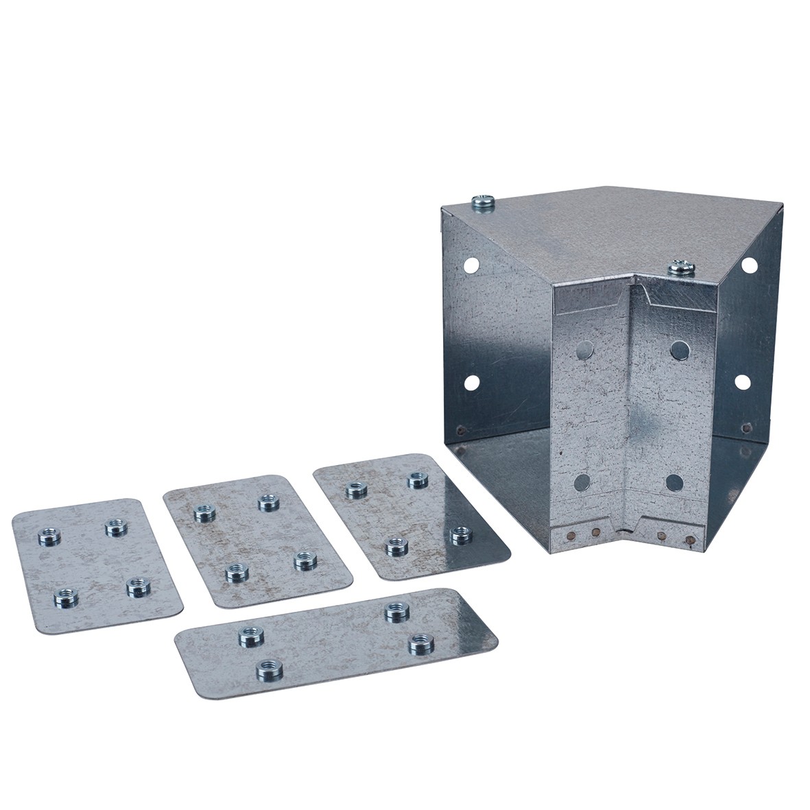 Galvanised Top Lid Bend - 45Â° - 100 x 100mm 953574