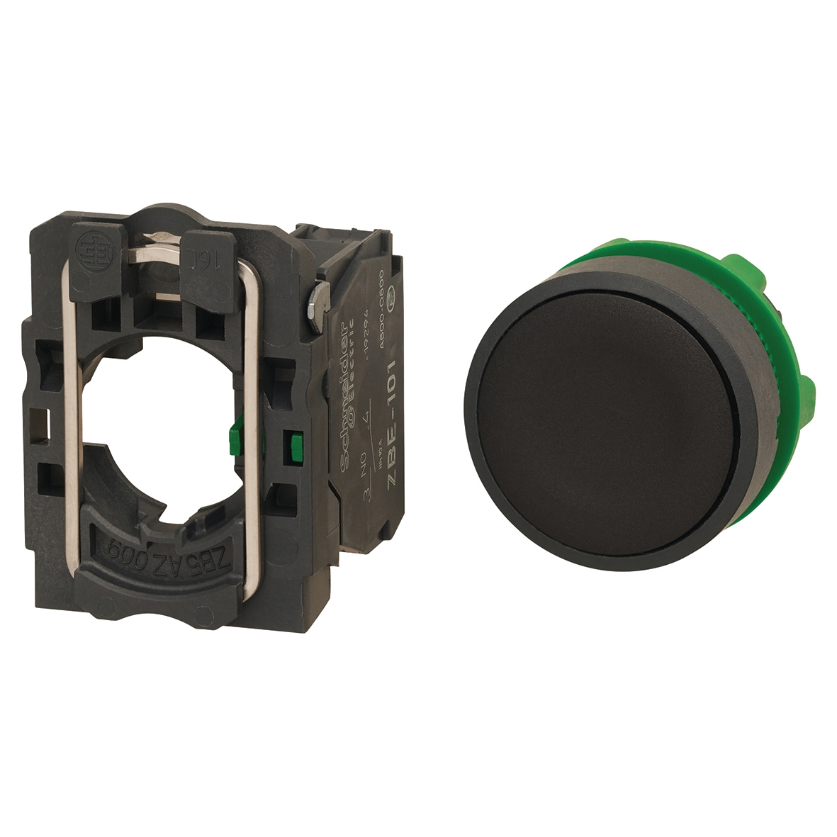 Schneider XB5 Series Flush Push Button 1NO - Black 954425