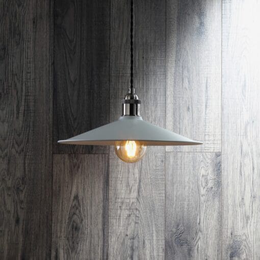 Forum Rigel Large Shallow Diner Shade - Grey 957548