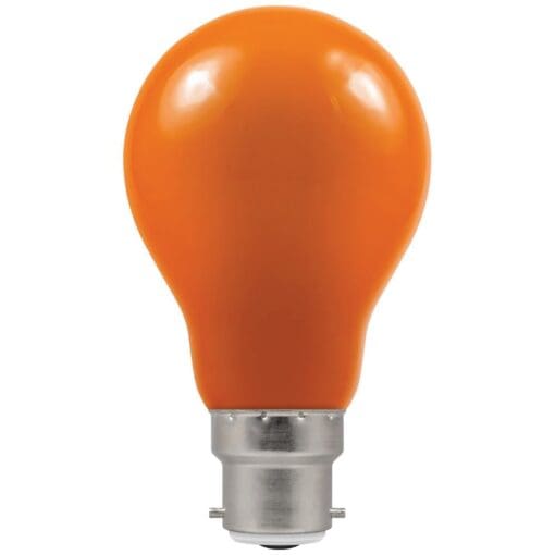 5x Crompton 4085 1.5W LED GLS Coloured Lamp - B22 - Amber 965048