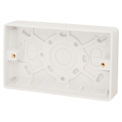 CLICK SCOLMORE 2 GANG 25MM PATTRESS BOX - WHITE 966136