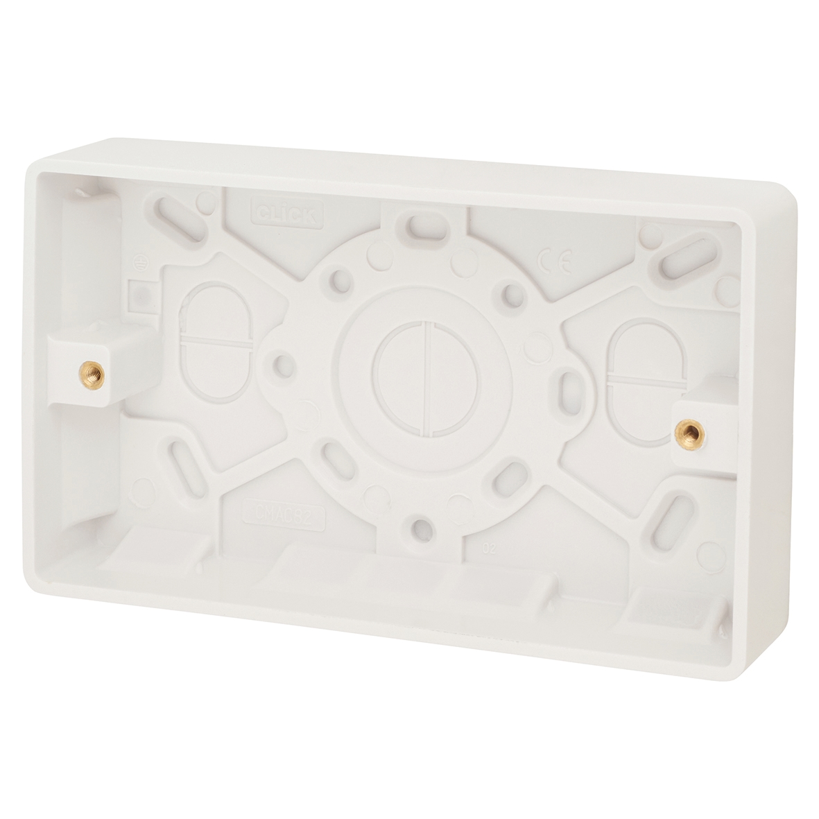 CLICK SCOLMORE 2 GANG 25MM PATTRESS BOX - WHITE 966136