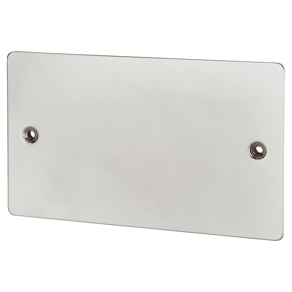 BG Flatplate Screwed 2 Gang Blank Plate - Polished Chrome 968593