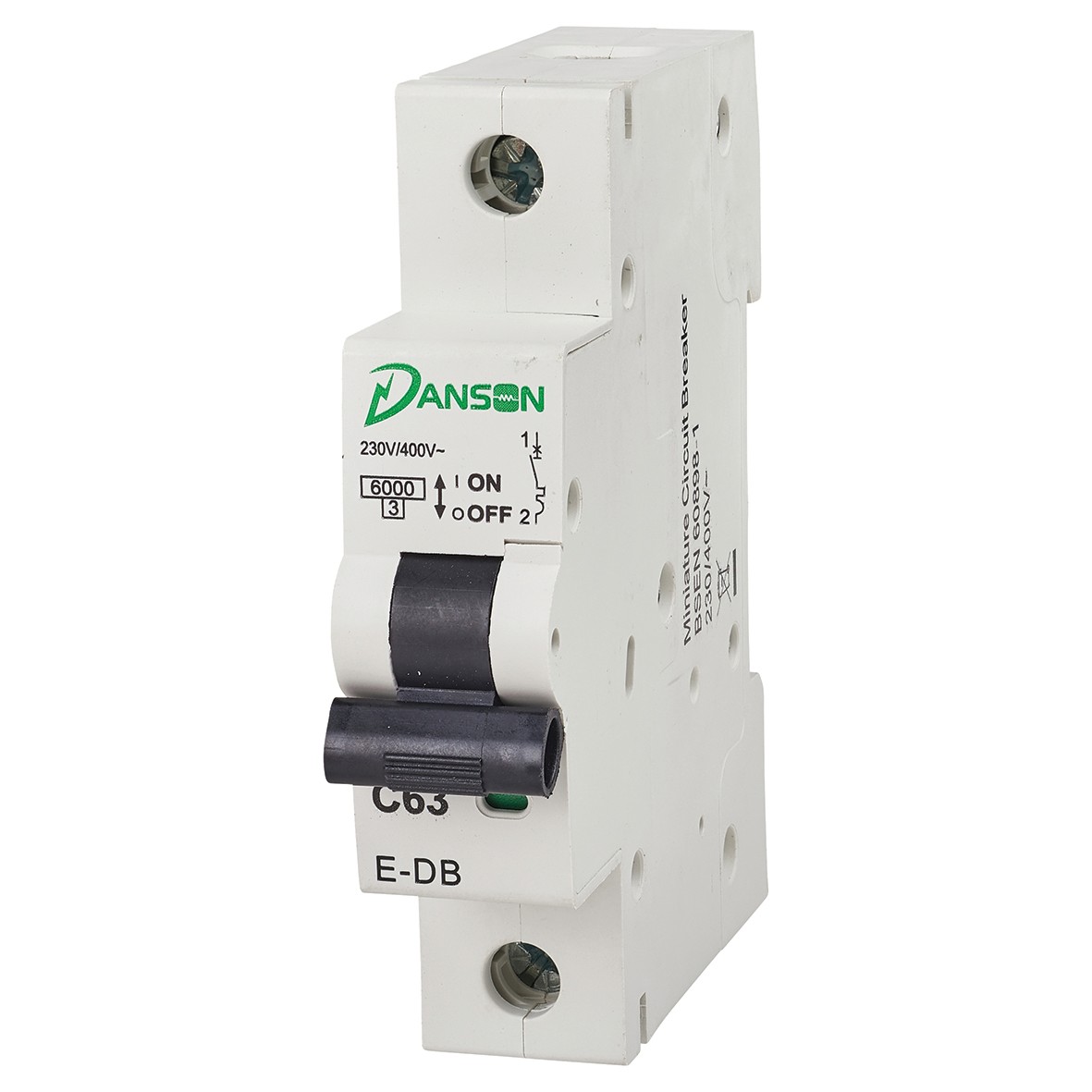 5x Danson 63A Single Pole 6kA MCB Module - Type C 968939