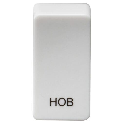 Knightsbridge Printed Metal Clad Grid Switch Rocker - Hob - White 971432