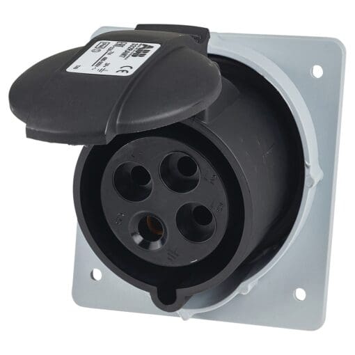 ABB 32A 2 Pin and Earth Splashproof Socket Outlet - Black 975191