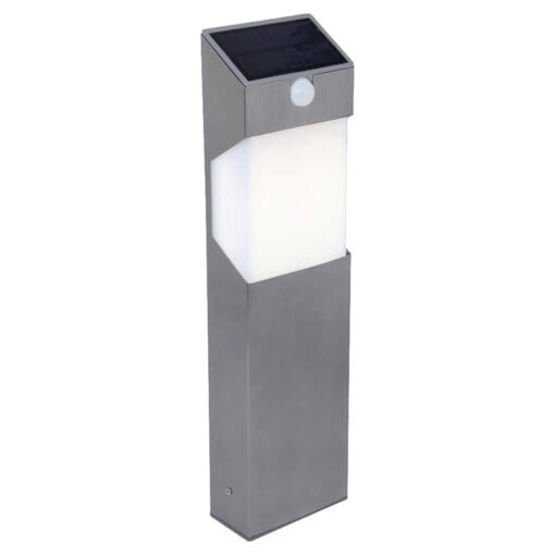 Lutec Solstel 2.3W LED Solar Post Light with PIR - IP44 - 4000K Cool Wh 975666