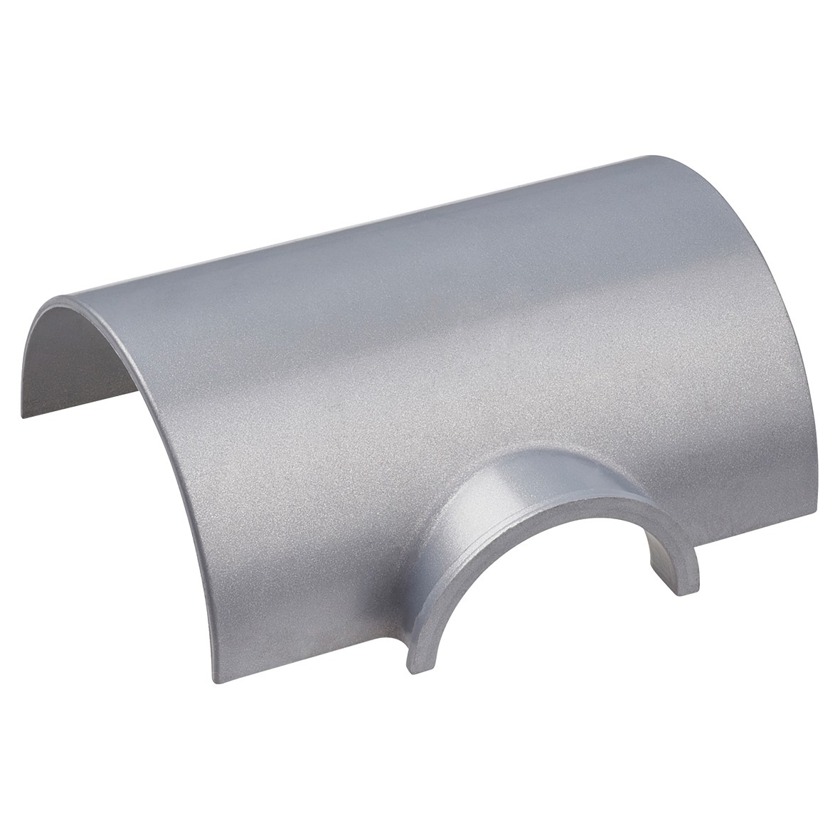 10x D-Line Box Adaptor Tee - 50 x 25mm - Clip-Over - Aluminium Effect 975845