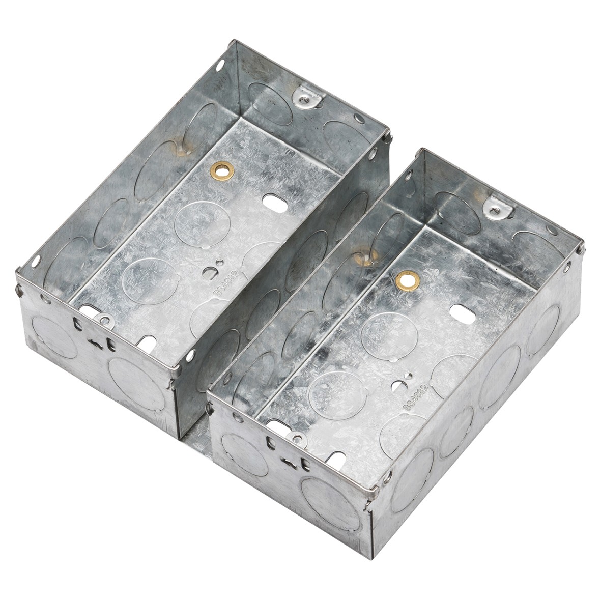 Knightsbridge Small Multimedia Front Plate Back Box - 47mm - Galvanised 976128