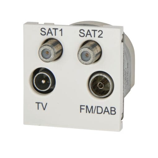 Deta Quadruplex Modulee TV/FM/2 x Satellite - White 978611