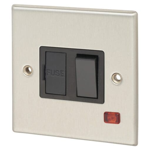 13A Switched FCU DP BS Blk Ins & Neon 978633