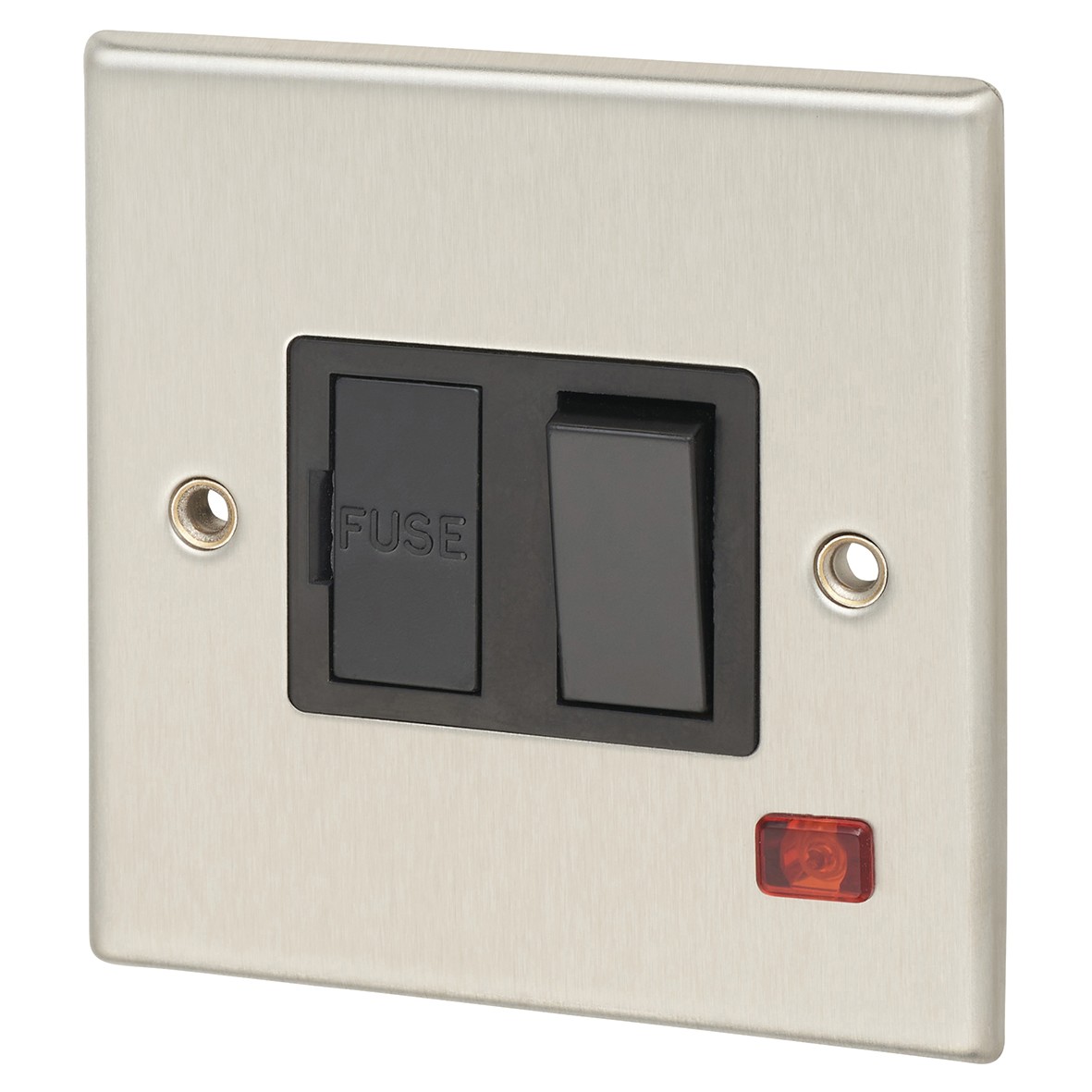 13A Switched FCU DP BS Blk Ins & Neon 978633