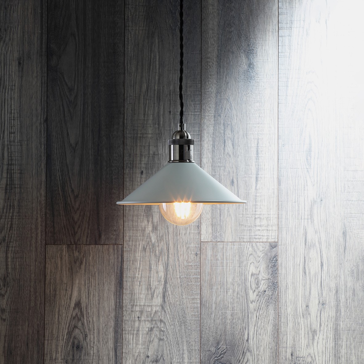 Forum Rigel Small Ceramic Diner Shade - Grey 988347