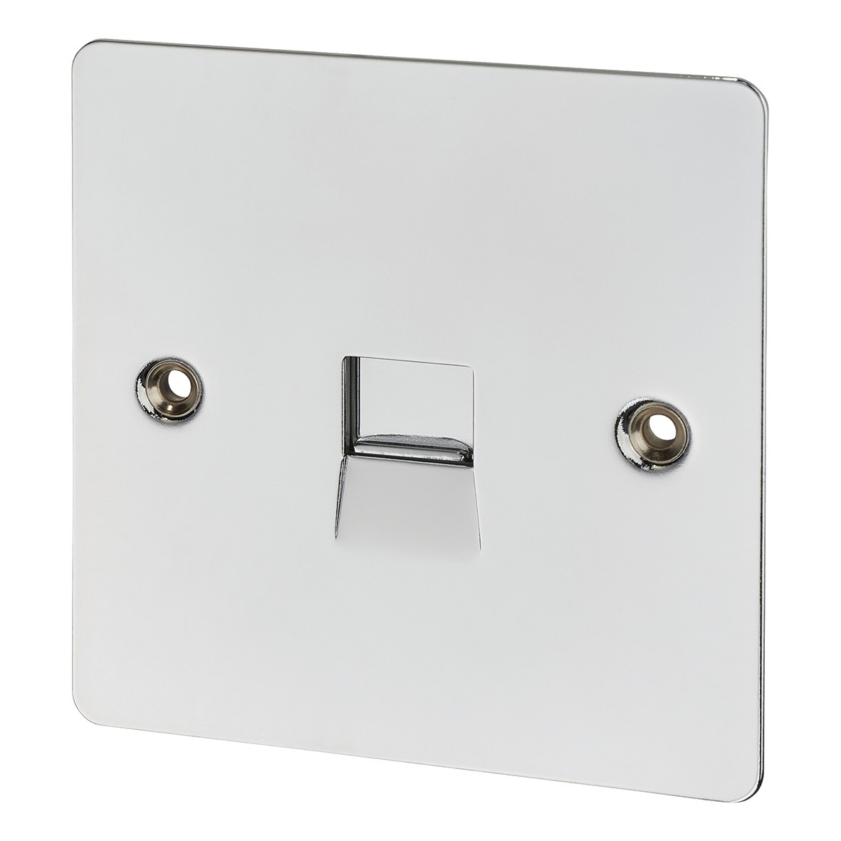 BG Flatplate Screwed 1 Gang Telephone Slave - Polished Chrome 988615