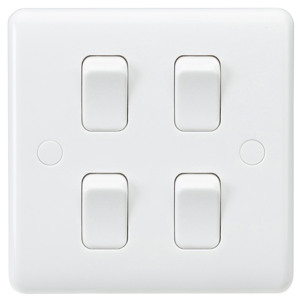 Knightsbridge 10AX 4 Gang 2 Way Light Switch on Single Plate Æ’?" W 991135