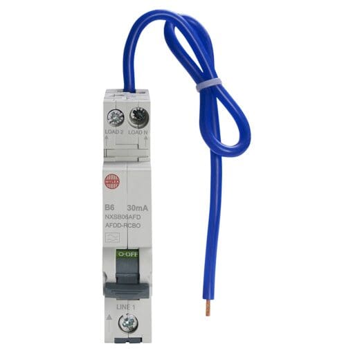 Wylex 6A 6kA Single Pole and Neutral Mini Compact AFDD RCBO - Type A - 991577