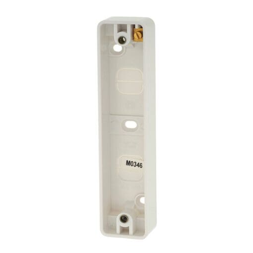 5x MK 2 Gang Moulded Architrave Box with Earth Terminal - 16mm - White 992763