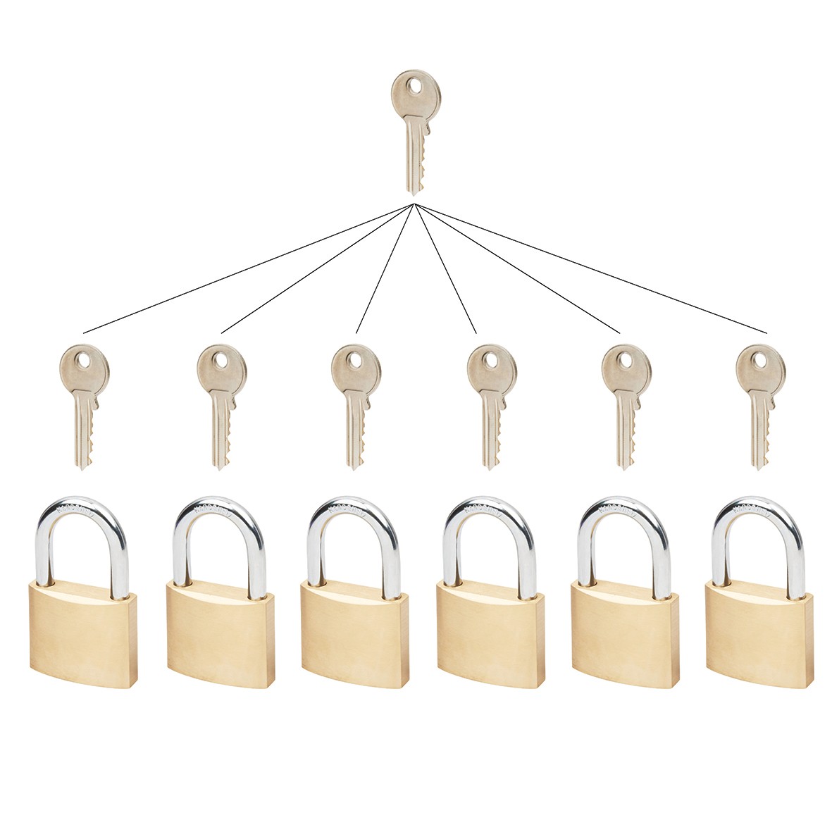 Group of Master Keyed Padlocks - 40mm - Set 12 995993