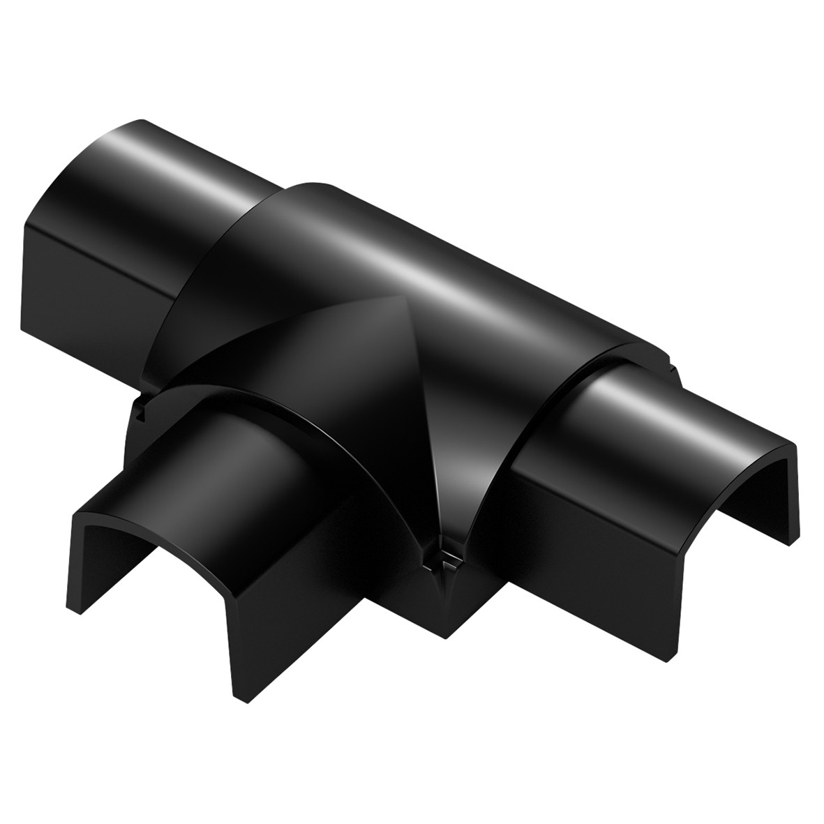 D-Line 1/2 Round Micro PVC Trunking Equal Tee - 16 x 8mm - Smooth-Fit - 996512