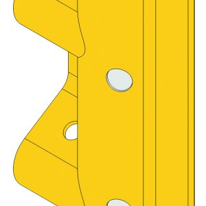 Armco Pedestrian Barrier End - Yellow