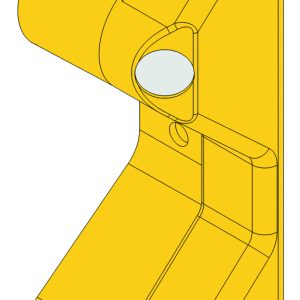 Armco Barrier Safety End - Yellow
