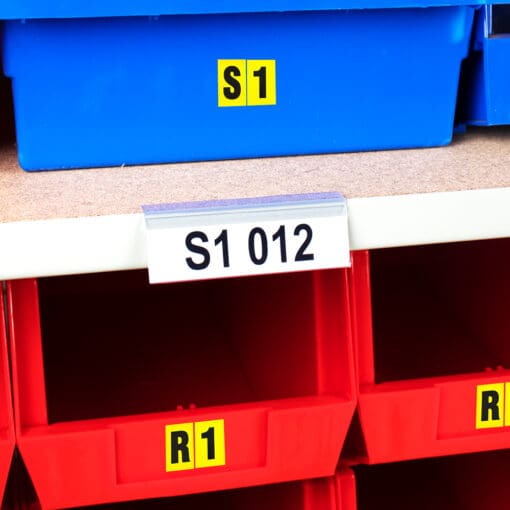 Angled Shelf Ticket Holder