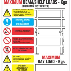 Pallet Racking Load Notice
