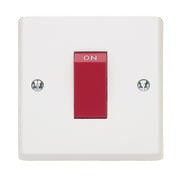Contactum 45A DP Switch 1G Retro Red/White 000982