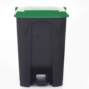 Hands-Free Pedal Waste Bin - Green, 80Ltr