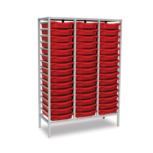 Tray Storage Unit with Multiple Columns - Triple, 1510mm