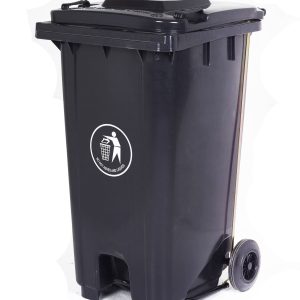 Pedal Waste Bin with Wheels - 240Ltr, Dark Grey