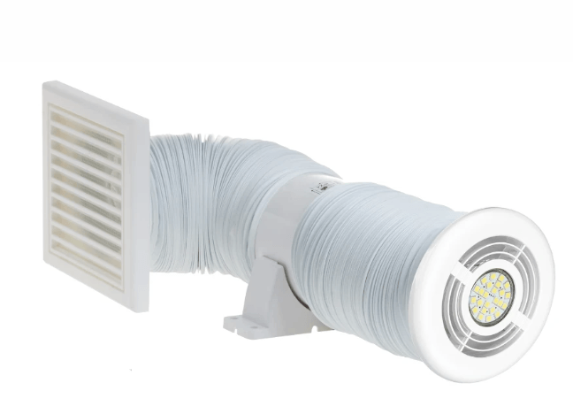 DETA VENTILATION SHOWER FAN KIT/LIGHT AND TIMER 107M3/HR 240V 14W 001234