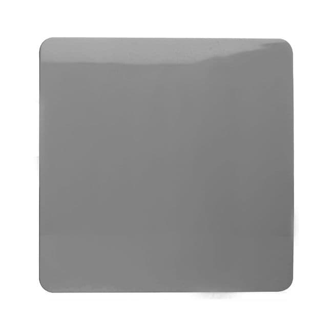 5x Trendi 1 Gang Screwless Blanking Plate - Gloss Light Grey 286170