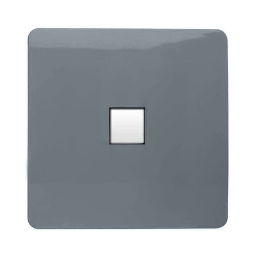 Trendi 1 Gang Screwless RJ45 CAT5/6 Data Socket - Gloss Warm Grey 794363