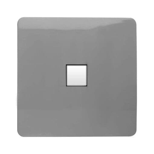 Trendi 1 Gang Screwless RJ45 CAT5/6 Data Socket - Gloss Light Grey 802085