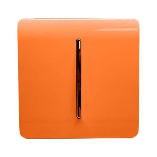 Trendi 10A 1 Gang 2 Way Screwless Light Switch - Gloss Orange 920600