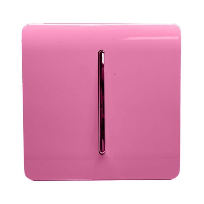 Trendi 10A 1 Gang 2 Way Screwless Light Switch - Gloss Pink 311956